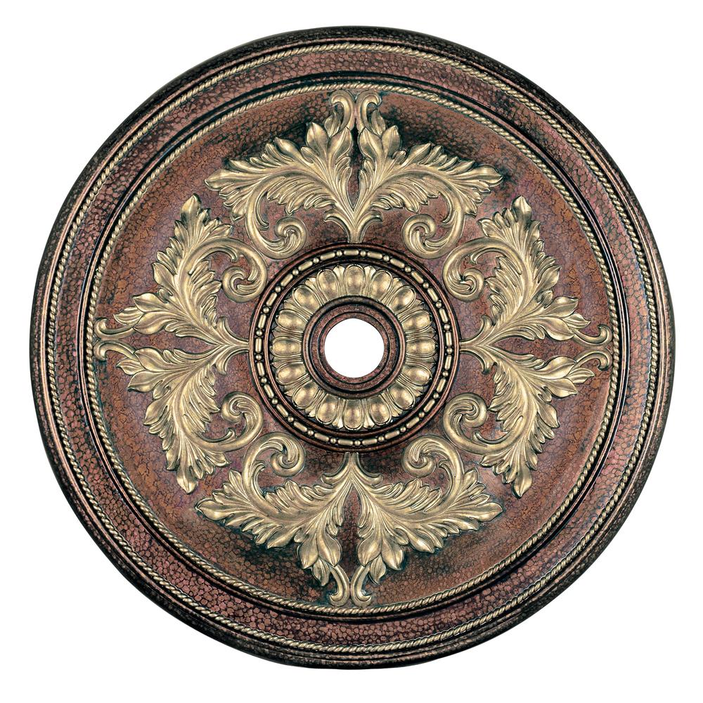 Livex Lighting 8228-64 Ceiling Medallion Ceiling Medallion in Palacial Bronze with Gilded Accents 